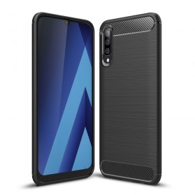 Samsung Galaxy A70 Kohlefaser Cover Gebürstet