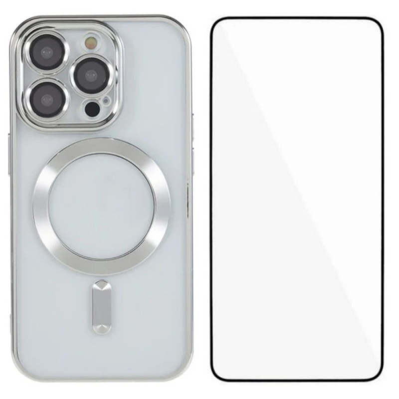 Transparente MagSafe iPhone 13 Pro Max Hülle mit Bildschirmschutz