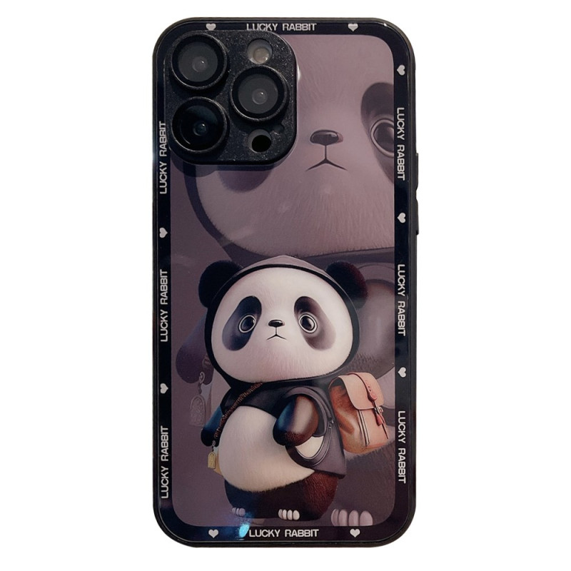 iPhone 13 Pro Max Hülle aus gehärtetem Glas mit Panda-Motiv
