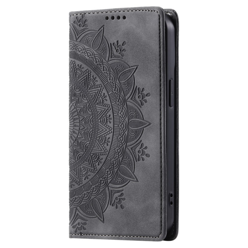 Flip Cover iPhone 13 Pro Max Wildlederoptik Mandala