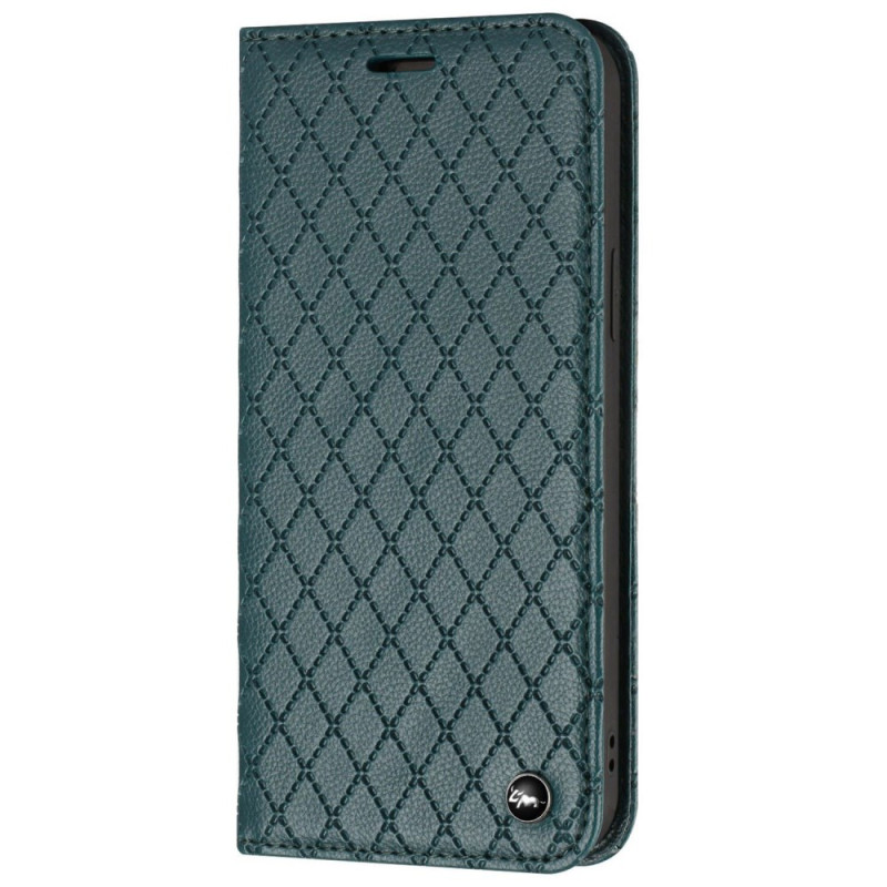Flip Cover iPhone 13 Pro Max RFID-Schutz Design Rauten