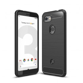 Google Pixel 3A Kohlefaser Cover Gebürstet