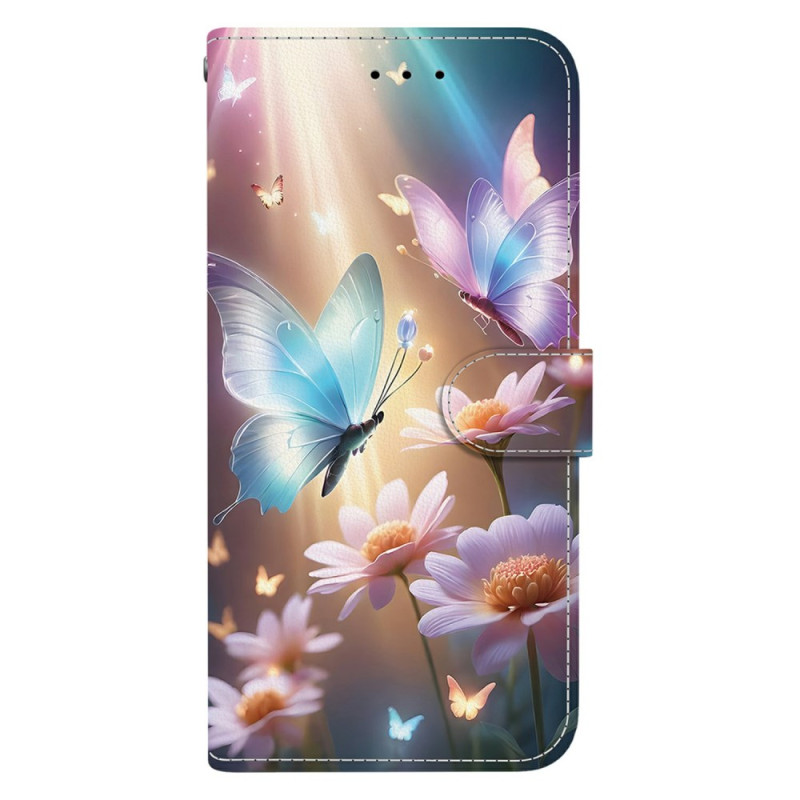 Xiaomi Redmi Note 15 5G Schmetterling Floral Tasche