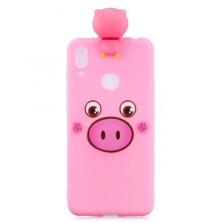 Huawei Y7 2019 Funny Schweinchen 3D Cover