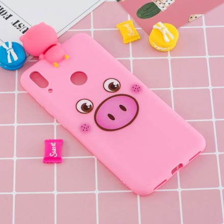 Huawei Y7 2019 Funny Schweinchen 3D Cover