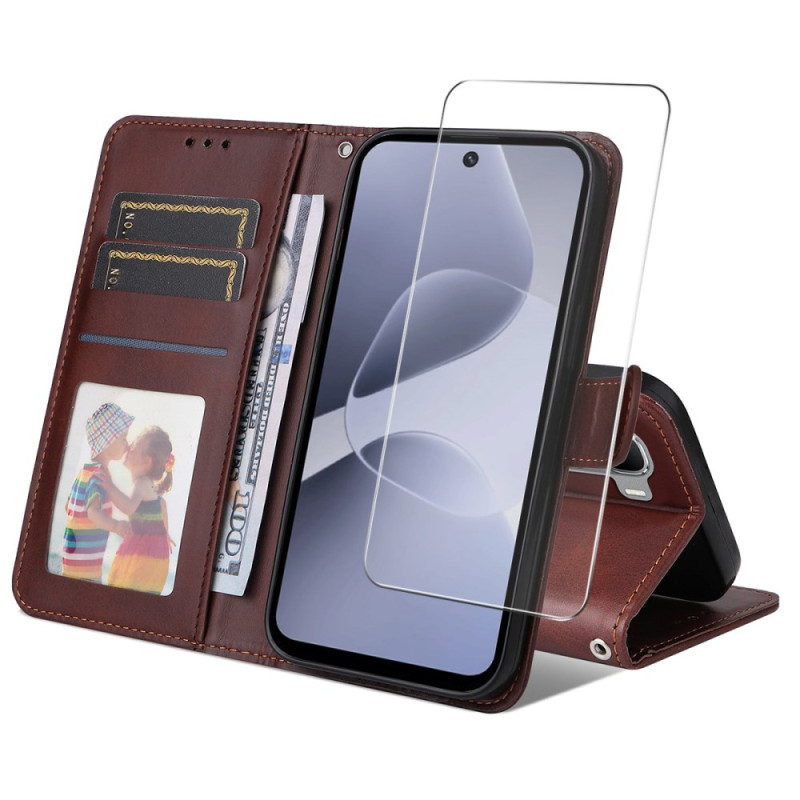 Infinix Hot 60 5G / Hot 60i 4G Kunstleder und Displayschutzhülle