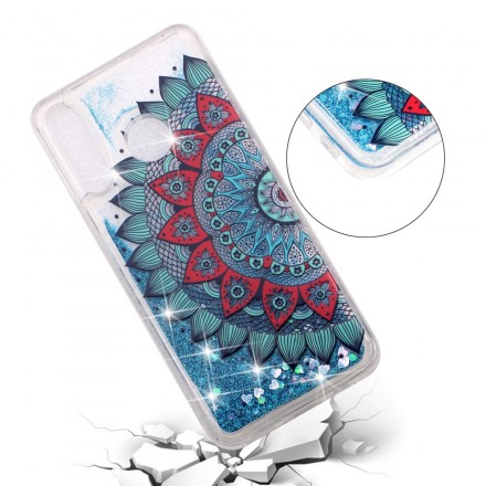 Huawei P30 Lite Transparent Mandala Glitters Cover