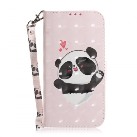 Huawei P30 Lite Tasche Panda Love mit Riemen