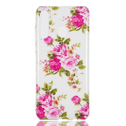 Huawei P30 Lite Cover Blumen Liberty Fluoreszierend