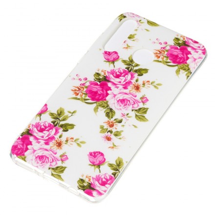 Huawei P30 Lite Cover Blumen Liberty Fluoreszierend