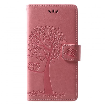 Huawei P30 Lite Hülle Baum und Eulen mit Riemen