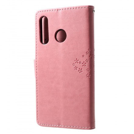 Huawei P30 Lite Hülle Baum und Eulen mit Riemen