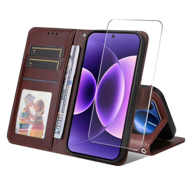 Xiaomi 17 Pro Max Hülle aus Kunstleder und Displayschutzfolie