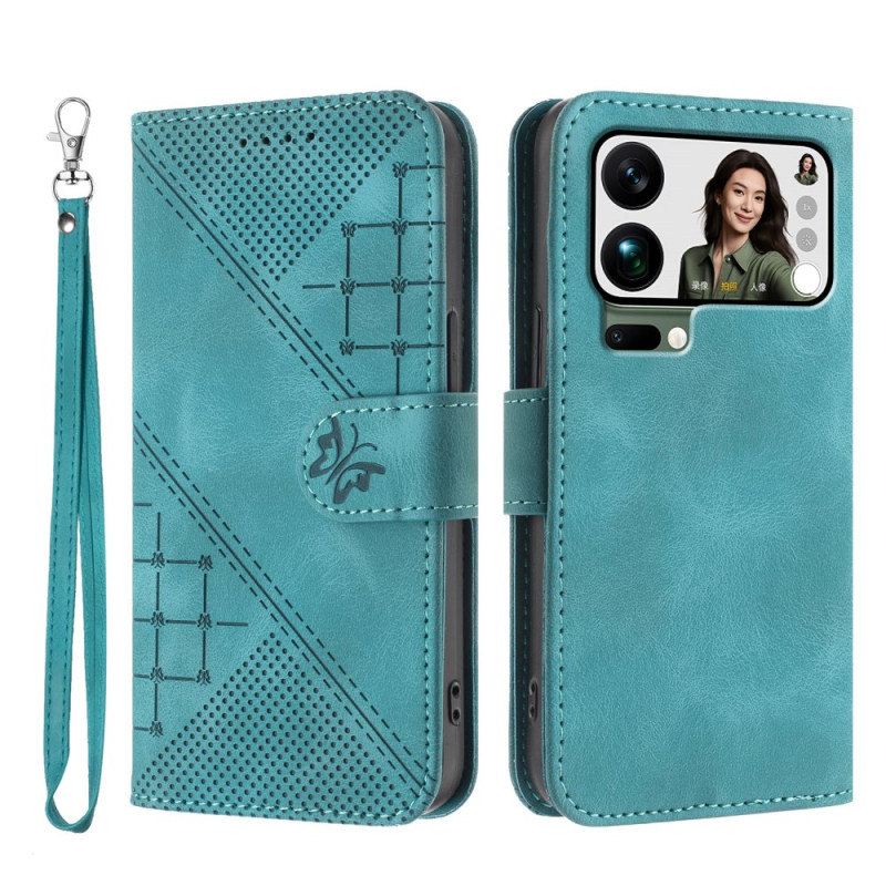 Xiaomi 17 Pro Max Hülle Schmetterling und Geometrisches Design