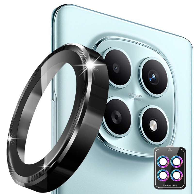 Xiaomi Redmi Note 15 4G Schutzlinse aus gehärtetem Glas Ringe aus Aluminiumlegierung