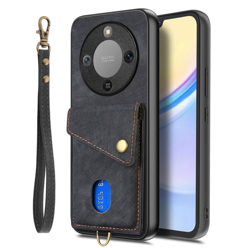 Honor Magic 8 Lite Cover Portemonnaie und Riemen