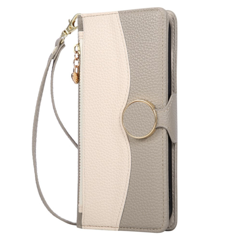 Housse Samsung Galaxy S26 Portefeuille Bicolore à Fermeture Éclair