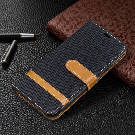 Samsung Galaxy A20e Stoff & Lederoptik Tasche mit Riemen Samsung Galaxy A20e Stoff & Lederoptik Tasche mit Riemen