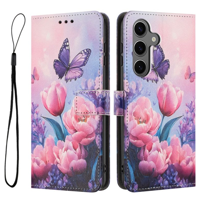 House Samsung Galaxy S26 Plus Schmetterling und Rosa Blumen