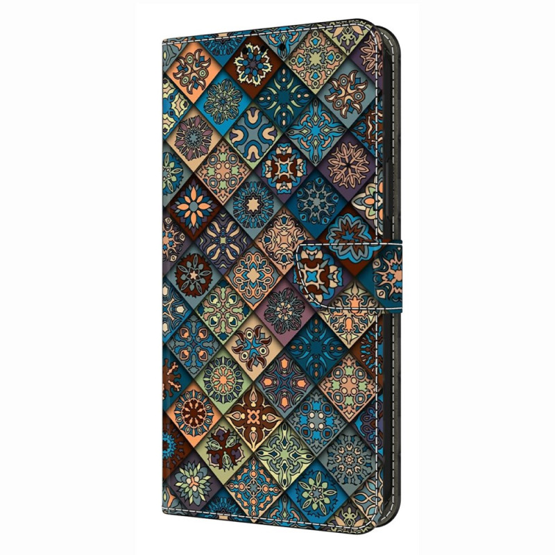 Housse Samsung Galaxy A57 5G Motif Floral Bleu