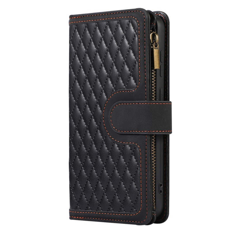 Hülle Samsung Galaxy A57 5G Matelassé Brieftasche 9 Kartenhalter