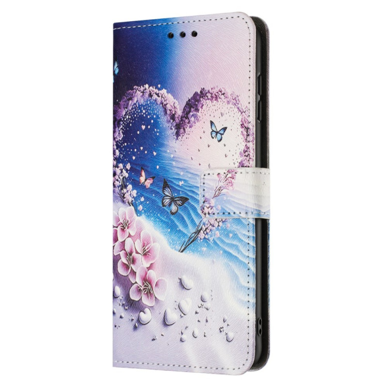 Xiaomi Redmi A3 / A3X / Poco C61 Tasche Schmetterling Herz