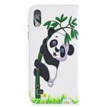 Samsung Galaxy A10 Panda Hülle Auf Bambus