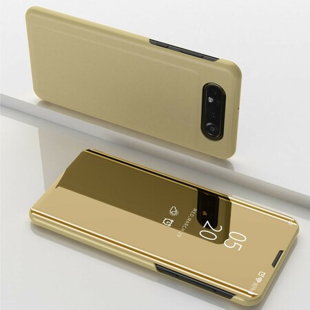 View Cover Samsung Galaxy A80 Spiegel und Simiii Leder