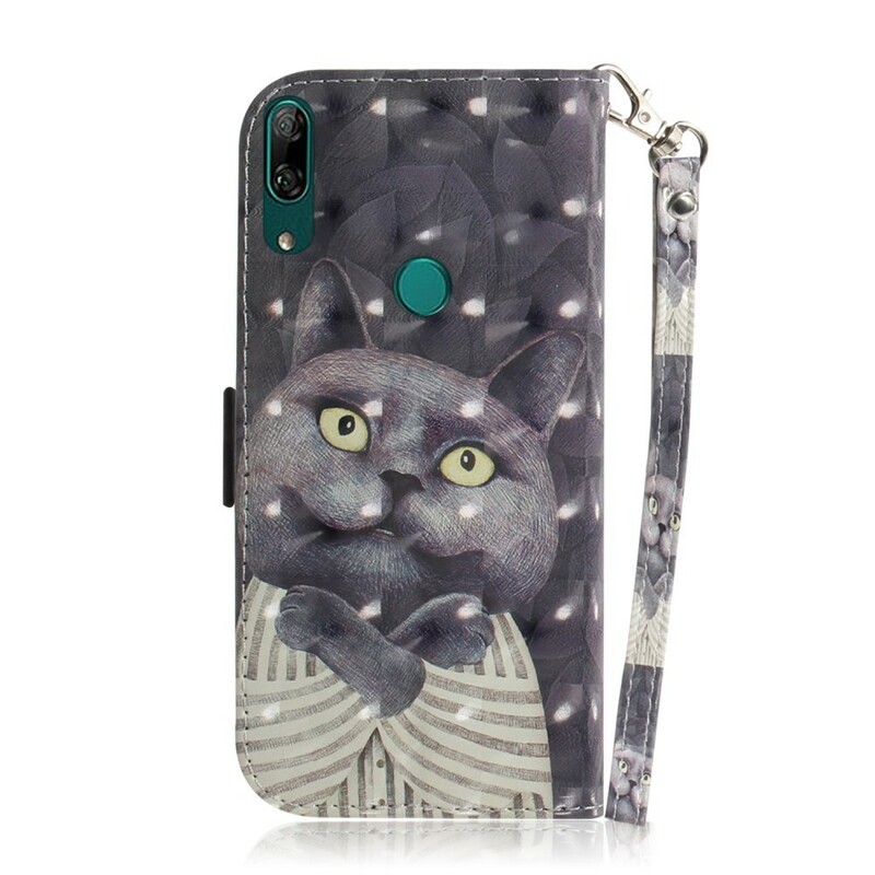 Huawei P Smart Z Katze Grau Tasche mit Riemen