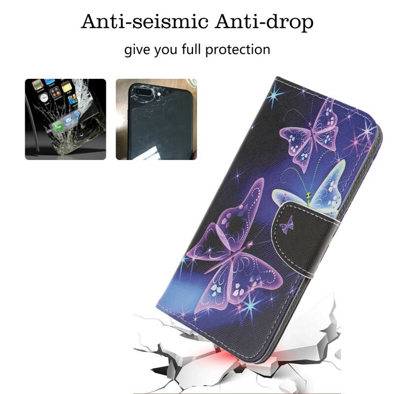 Huawei P Smart Z Neon Schmetterlinge Hülle Huawei P Smart Z Neon Schmetterlinge Hülle