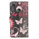 Huawei P Smart Z Hülle Schmetterlinge und Blumen