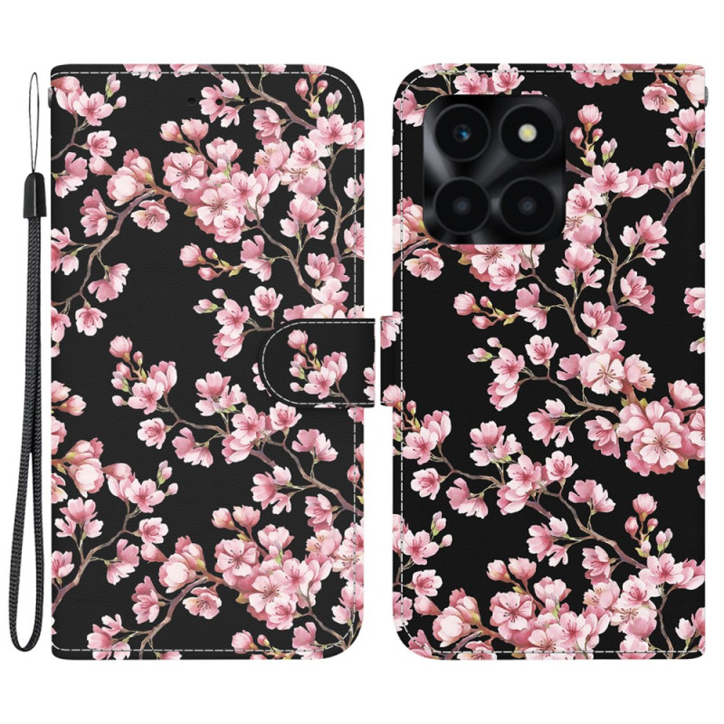 Housse Honor X6a 4G Fleurettes Roses