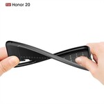 Honor 20 Cover mit Litschi-Leder-Effekt Double Line