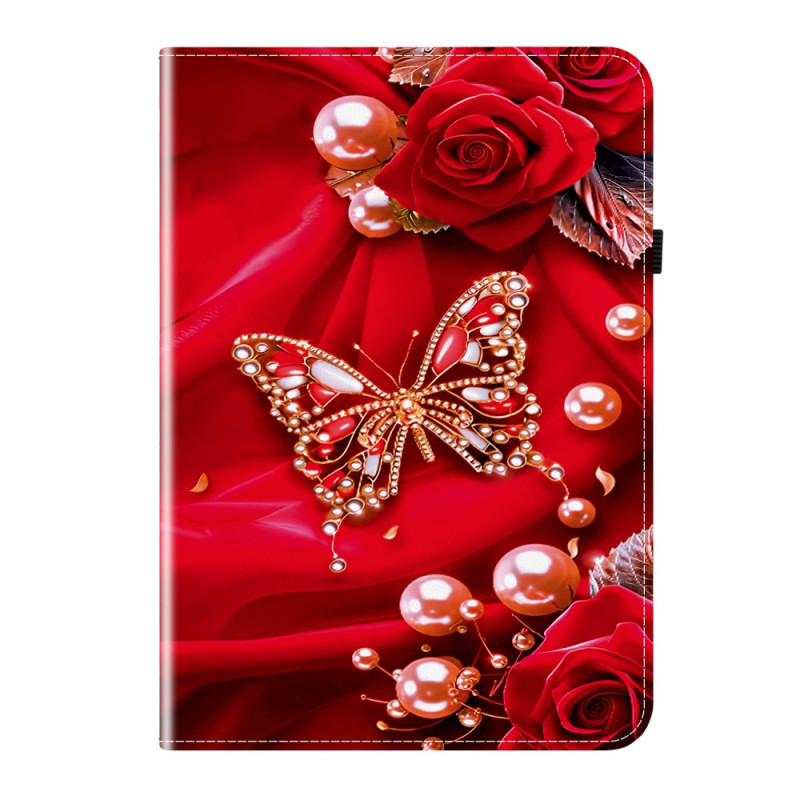 Lenovo Tab M11 / K11 (11") - TB330 / TB331 Tasche Schmetterling Perlmutt Pink