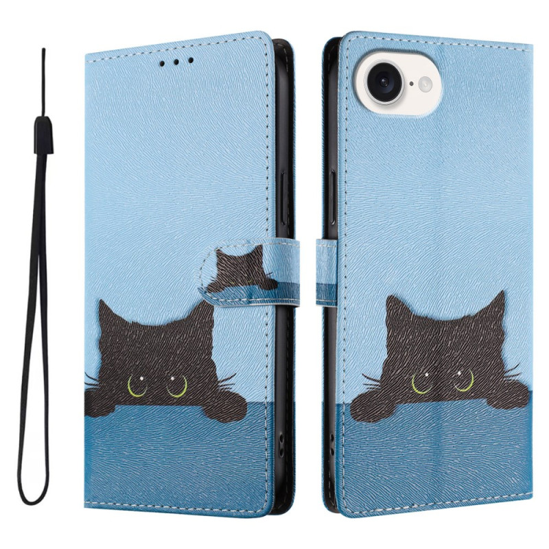 Housse iPhone 17E / 16E Chat Noir