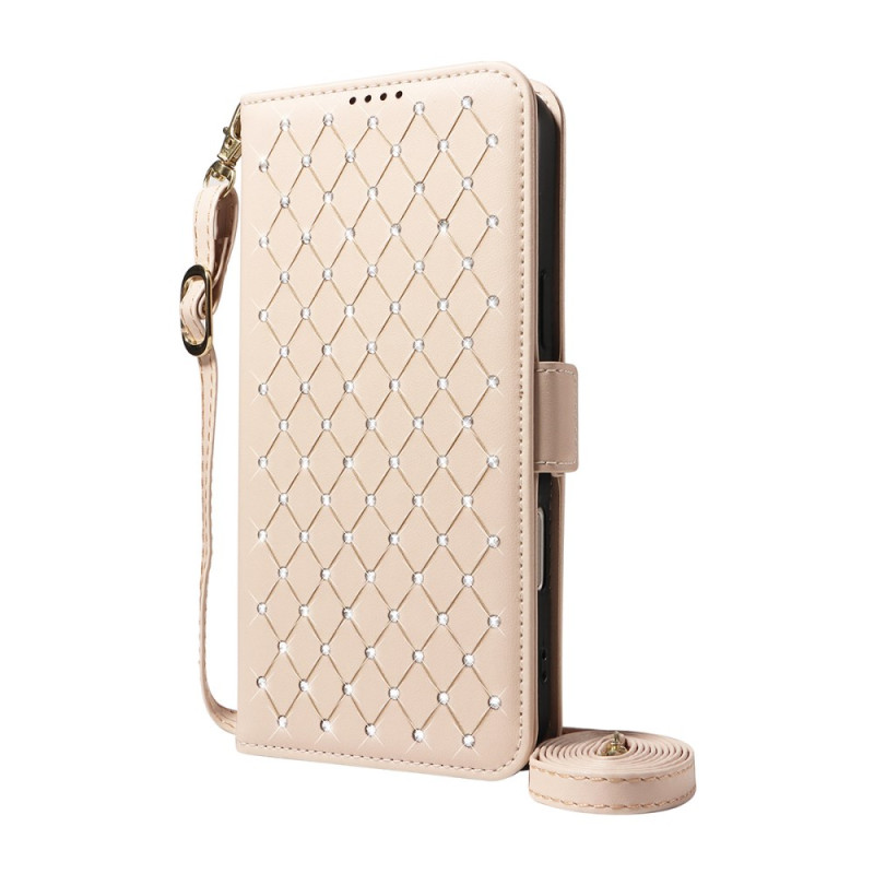 Hülle iPhone 17E / 16E Strass und Rautenmuster