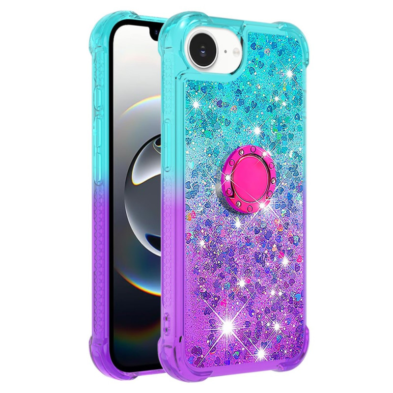 iPhone Cover 17E / 16E Gradient Glitter mit Halterung