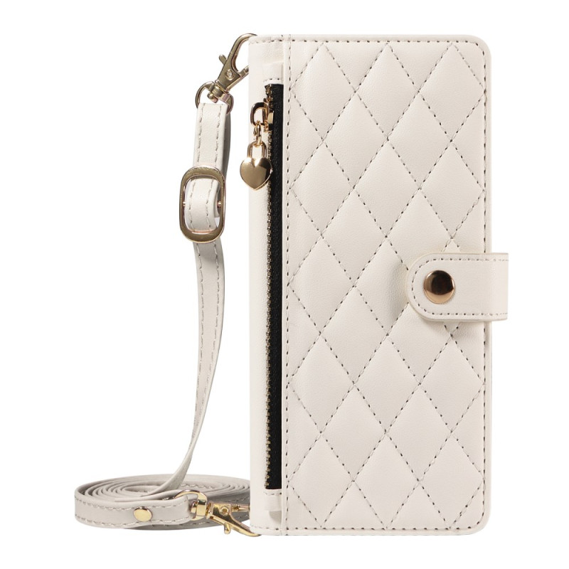 Hülle iPhone 17E / 16E Gepolsterte Brieftasche mit Gurten