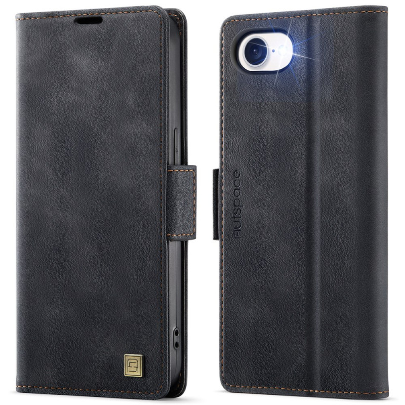 Hülle iPhone 17E / 16E Kunstleder Retro (RFID-Sperre)
