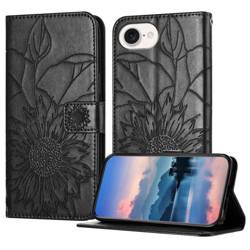 Hülle iPhone 17E / 16E Gravur Sonnenblume