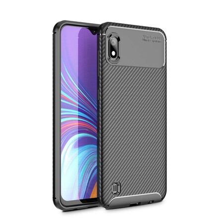 Samsung Galaxy A10 Flexible Kohlefaser Texture Cover