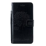 Huawei P Smart Z Hülle Baum und Eulen mit Riemen