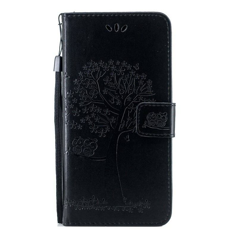 Huawei P Smart Z Hülle Baum und Eulen mit Riemen
