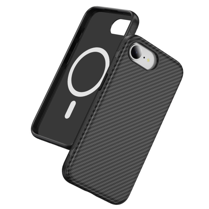 Coque iPhone 17E / 16E Compatible MagSafe Fibre Carbone