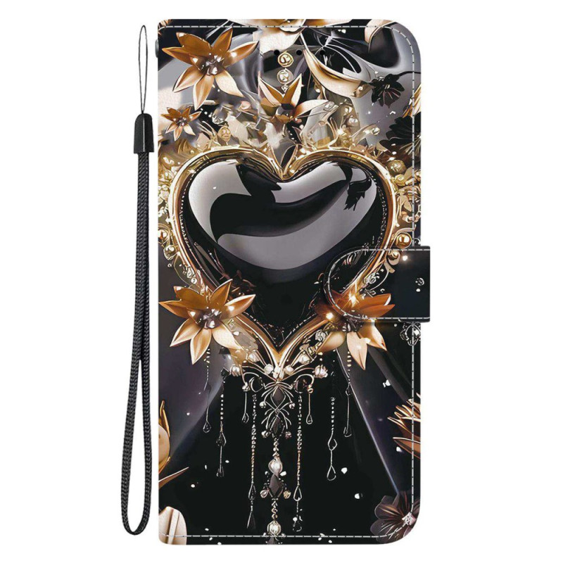 Hülle iPhone 17E / 16E Herz Schwarz und Gold
