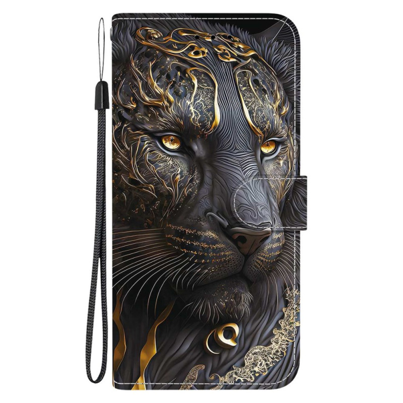 iPhone 17E / 16E Lion Hülle Schwarz und Gold