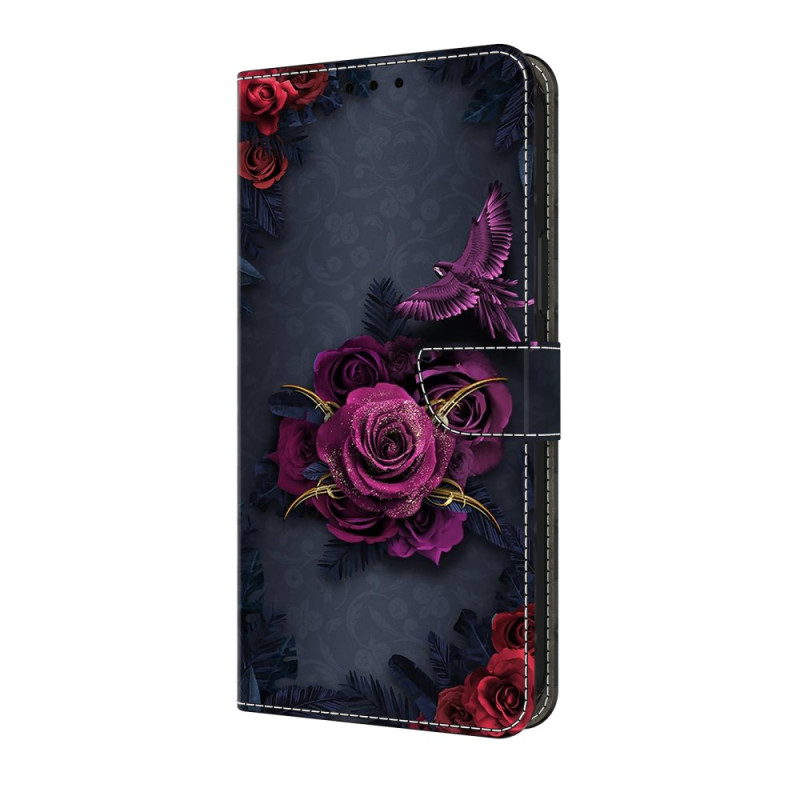 iPhone 17E / 16E Hülle Violette Blumen Glänzend