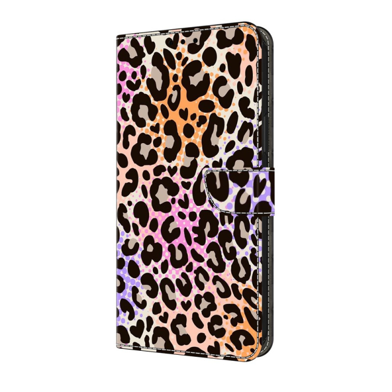 iPhone 17E / 16E Hülle mit buntem Leopardenmuster