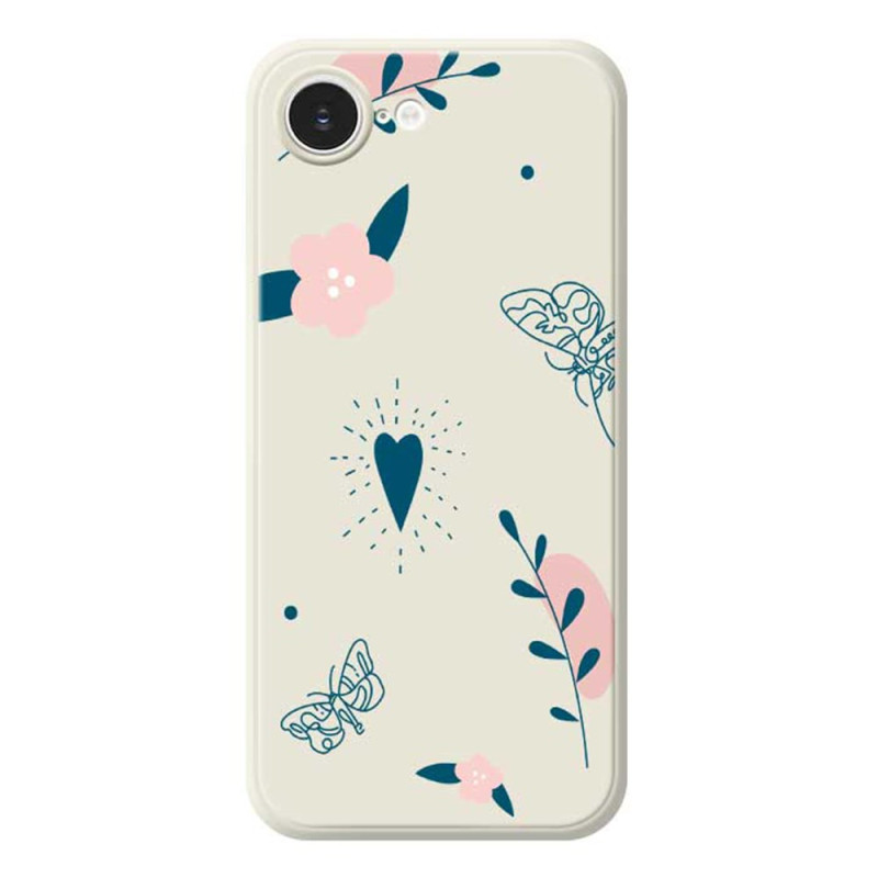 iPhone Cover 17E / 16E mit geraden Kanten Blumen