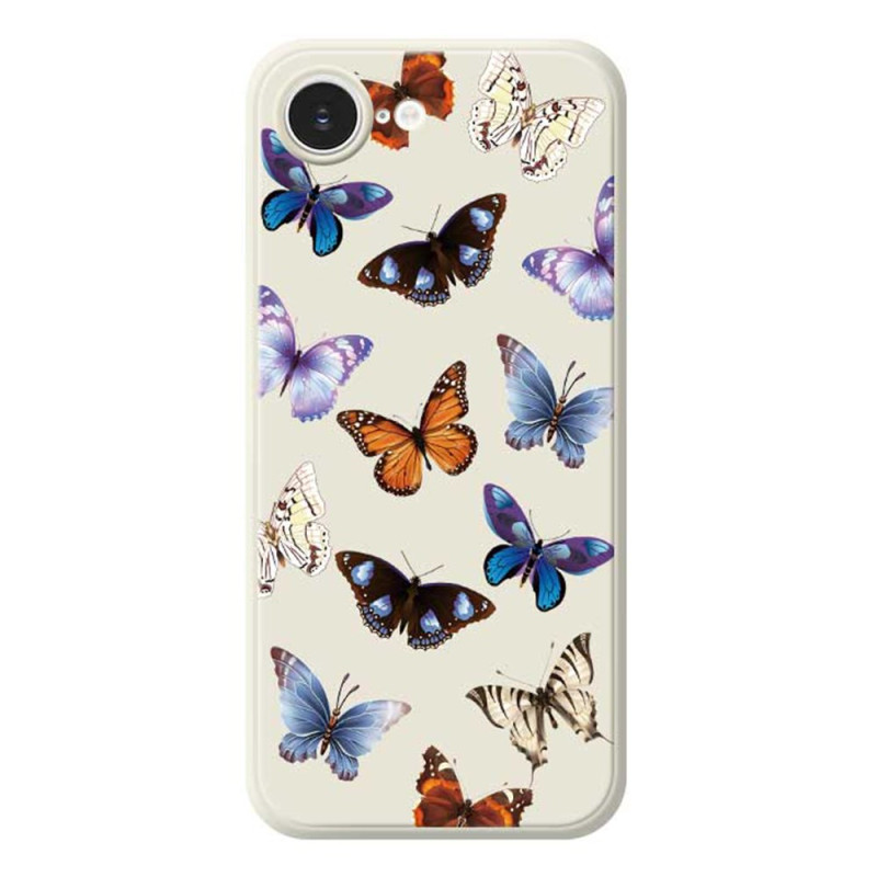 iPhone Cover 17E / 16E Gerader Rand Schmetterlinge